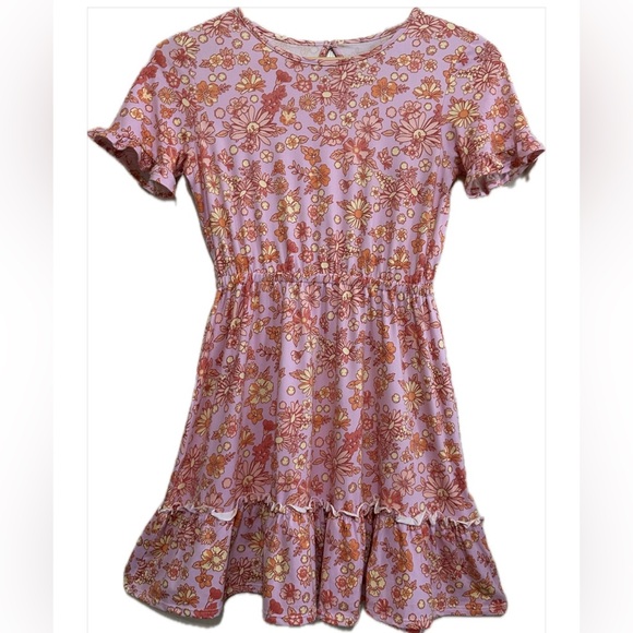 BCBG GIRLS Floral Pink Kids Dress (M 10-12) - Picture 1 of 8
